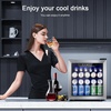 image:imageAntarctic Star Mini Fridge 12 Bottle 48 Can Beverage Refrigerator Cooler with Glass Door for Soda Drinks or WineFreestanding Beverage Fridge for Home and Bar with Adjustable Shelving 13 Cu FtSilver