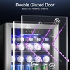 image:imageAntarctic Star Mini Fridge 12 Bottle 48 Can Beverage Refrigerator Cooler with Glass Door for Soda Drinks or WineFreestanding Beverage Fridge for Home and Bar with Adjustable Shelving 13 Cu FtSilver