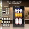 image:imageAntarctic Star Mini Fridge 12 Bottle 48 Can Beverage Refrigerator Cooler with Glass Door for Soda Drinks or WineFreestanding Beverage Fridge for Home and Bar with Adjustable Shelving 13 Cu FtBlack