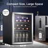 image:imageAntarctic Star Mini Fridge 12 Bottle 48 Can Beverage Refrigerator Cooler with Glass Door for Soda Drinks or WineFreestanding Beverage Fridge for Home and Bar with Adjustable Shelving 13 Cu FtSilver