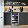 image:imageAntarctic Star Mini Fridge 12 Bottle 48 Can Beverage Refrigerator Cooler with Glass Door for Soda Drinks or WineFreestanding Beverage Fridge for Home and Bar with Adjustable Shelving 13 Cu FtSilver