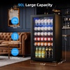 image:imageAntarctic Star Mini Fridge 12 Bottle 48 Can Beverage Refrigerator Cooler with Glass Door for Soda Drinks or WineFreestanding Beverage Fridge for Home and Bar with Adjustable Shelving 13 Cu FtBlack