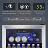 image:imageAntarctic Star Mini Fridge 12 Bottle 48 Can Beverage Refrigerator Cooler with Glass Door for Soda Drinks or WineFreestanding Beverage Fridge for Home and Bar with Adjustable Shelving 13 Cu FtSilver