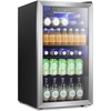 image:imageAntarctic Star Mini Fridge 12 Bottle 48 Can Beverage Refrigerator Cooler with Glass Door for Soda Drinks or WineFreestanding Beverage Fridge for Home and Bar with Adjustable Shelving 13 Cu FtSilver