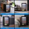image:imageAntarctic Star Mini Fridge 130 Can Beverage Refrigerator Cooler with Glass DoorAdjustable Shelves amp Digital Temperature for Soda Beer or wine fridge for Home Office Bar 31cuftBlack