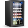 image:imageAntarctic Star Mini Fridge 130 Can Beverage Refrigerator Cooler with Glass DoorAdjustable Shelves amp Digital Temperature for Soda Beer or wine fridge for Home Office Bar 31cuftBlack