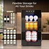 image:imageAntarctic Star Mini Fridge 130 Can Beverage Refrigerator Cooler with Glass DoorAdjustable Shelves amp Digital Temperature for Soda Beer or wine fridge for Home Office Bar 31cuftBlack