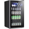 image:imageAntarctic Star Mini Fridge 130 Can Beverage Refrigerator Cooler with Glass DoorAdjustable Shelves amp Digital Temperature for Soda Beer or wine fridge for Home Office Bar 31cuftBlack