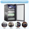 image:imageAntarctic Star Mini Fridge 130 Can Beverage Refrigerator Cooler with Glass DoorAdjustable Shelves amp Digital Temperature for Soda Beer or wine fridge for Home Office Bar 31cuftBlack