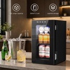 image:imageAntarctic Star Mini Fridge 130 Can Beverage Refrigerator Cooler with Glass DoorAdjustable Shelves amp Digital Temperature for Soda Beer or wine fridge for Home Office Bar 31cuftBlack