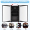 image:imageAntarctic Star Mini Fridge 130 Can Beverage Refrigerator Cooler with Glass DoorAdjustable Shelves amp Digital Temperature for Soda Beer or wine fridge for Home Office Bar 31cuftBlack