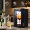 image:imageAntarctic Star Mini Fridge Beverage Refrigerator 10L Small Drink Fridge for Bedroom beverage cooler with Digital Temp Adjustment 4061F Ideal for Bedroom Dormitory Office Bar and KitchenBlack