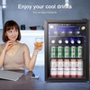 image:imageAntarctic Star Mini Fridge Beverage Refrigerator 10L Small Drink Fridge for Bedroom beverage cooler with Digital Temp Adjustment 4061F Ideal for Bedroom Dormitory Office Bar and KitchenBlack