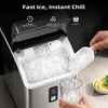image:imageNugget Ice Maker Countertop Chewable Pebble Ice Machine  35Lbs24H Fast Ice Making SelfCleaning Sonic Ice Maker with Ice Basket amp Scoop Portable Ice Machine for HomeOfficePartyStainless Steel